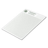 Bloc-note Graphique de grille du logo de l'entreprise (Incliné)