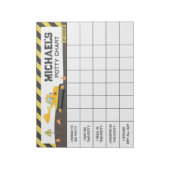 Bloc-note Graphique de propreté personnalisé nom et tâches d (Tourné)