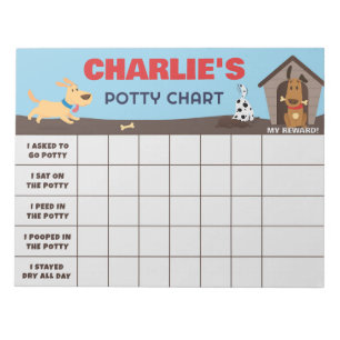 Bloc-note Graphique de propreté pour chiens mignons personna