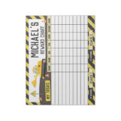 Bloc-note Graphique de récompense de construction Tâches de (Tourné)