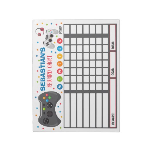 Bloc-note Graphique de récompenses Jeu vidéo Personnalisé Gr (Tourné)