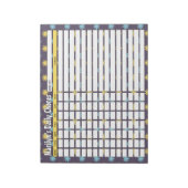 Bloc-note Graphique des corvées quotidiennes de fleurs perso (Tourné)
