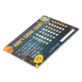 Bloc-note Graphique des tâches spatiales, Tableau des respon (Incliné)