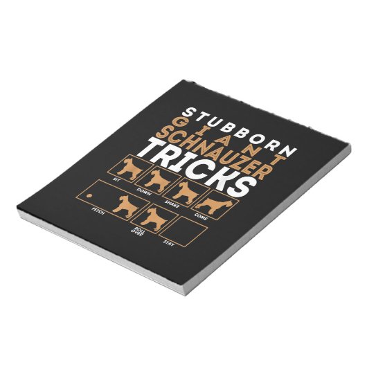 Bloc-note Graphique des Trucs de Chien Schnauzer, un géant t (Tourné)