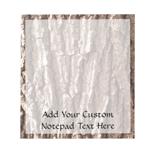 Bloc-note Graphique en écorce d'arbre de chêne (Devant)