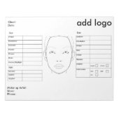 Bloc-note Graphique facial maquillage (Devant)