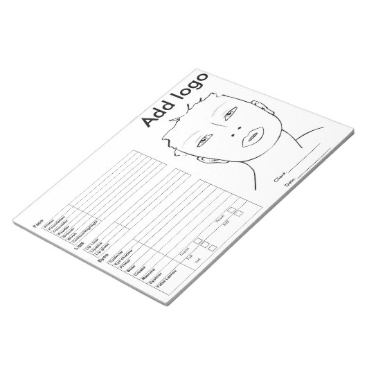 Bloc-note Graphique facial maquillage (Incliné)