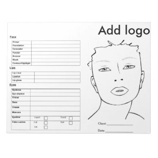 Bloc-note Graphique facial maquillage