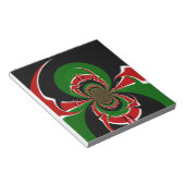 BLOC-NOTE GRAPHIQUE VERT ROUGE NOIR HAKUNA MATATA (Incliné)