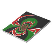 BLOC-NOTE GRAPHIQUE VERT ROUGE NOIR HAKUNA MATATA (Tourné)