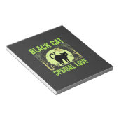 Bloc-note Graphisme d'amour spécial chat noir Halloween (Incliné)
