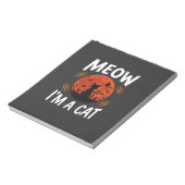 Bloc-note Graphisme de silhouette de chat de lune drôle d'Ha (Tourné)