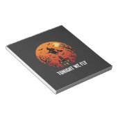 Bloc-note Graphisme de sorcière d'Halloween volant la nuit_1 (Incliné)