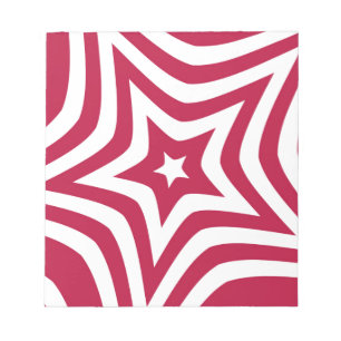 Bloc-note Gras et brillant motif vectoriel d'étoile rouge et