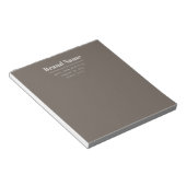 Bloc-note Gras Moderne Foncé & Clair Beige Marque ou Entrepr (Incliné)