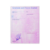 Bloc-note Gratitude et pages de prières rose bleu | (Tourné)