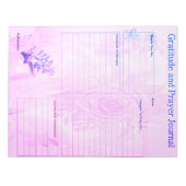 Bloc-note Gratitude et pages de prières rose bleu | (Devant)