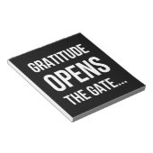 Bloc-note Gratitude ouvre la citation inspirante Gate (Incliné)