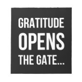Bloc-note Gratitude ouvre la citation inspirante Gate (Devant)