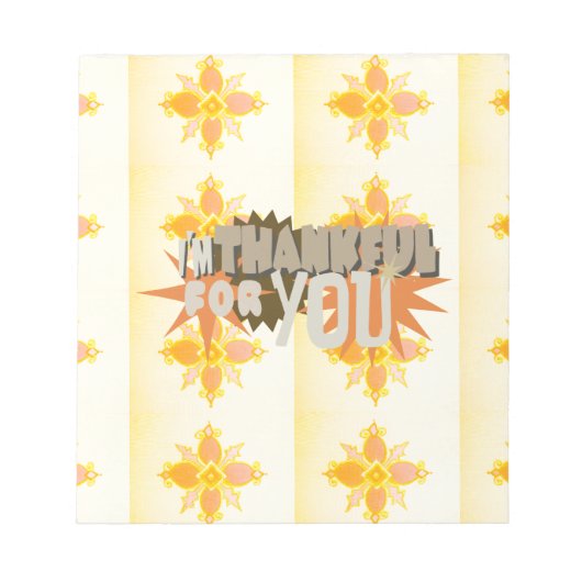 Bloc-note Gratitude profonde : "Merci pour vous" avec amour, (Devant)