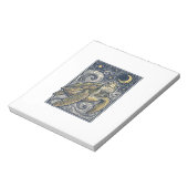 Bloc-note Gravure ancienne tortue marine nuit étoilée (Tourné)