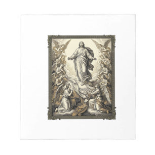 Bloc-note Gravure d'ange de l'Ascension vintage Art vectorie