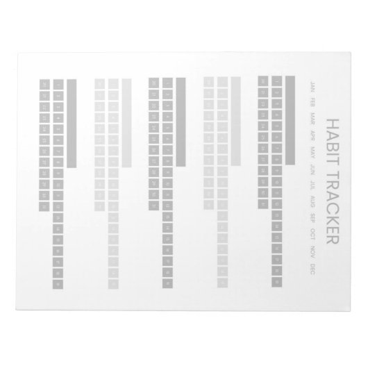 Bloc-note Gray Habit Tracker (Devant)