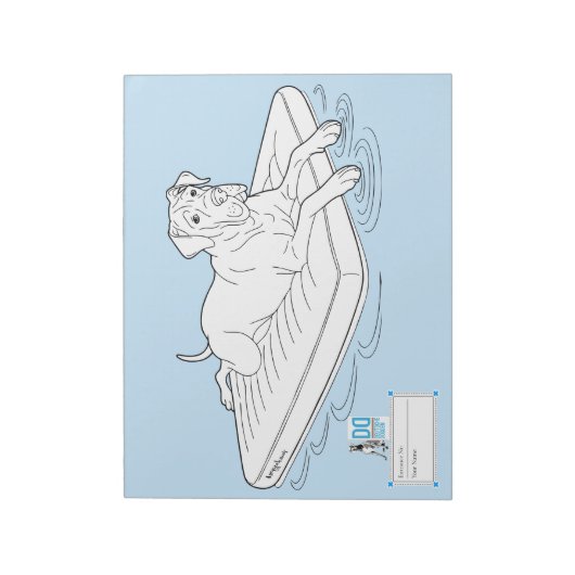 Bloc-note Great Dane coloring contest fun  (Tourné)