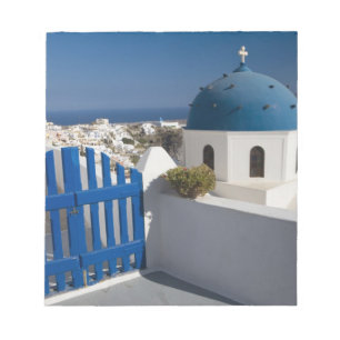 Bloc-note Grèce et île grecque de Santorin depuis