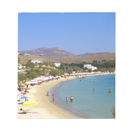 Bloc-note Grèce, île de Paros, Krios Beach vue d'en haut (Devant)