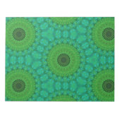 Bloc-note Green and Blue Circular Pattern Notepad (Devant)