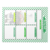 Bloc-note Green Dr Gnome Modèle des compétences des étudiant (Devant)