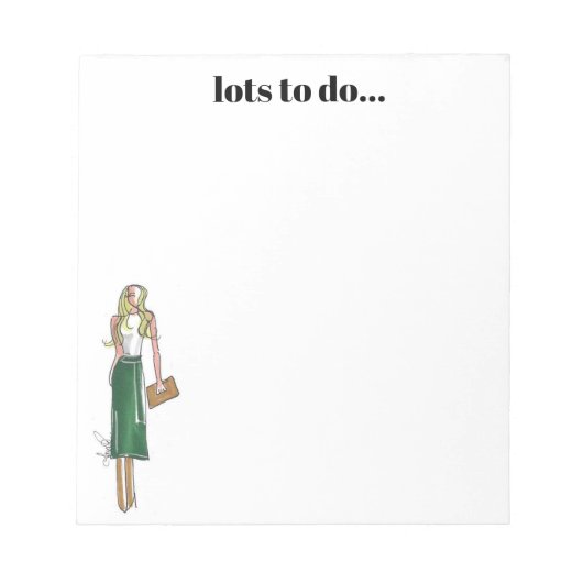 Bloc-note Green dress notepad (Devant)