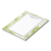 Bloc-note Green Palm Feuille Rainforest Motif (Tourné)