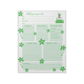 Bloc-note Green Plant and Books Substitute Report Notepad (Tourné)