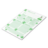 Bloc-note Green Plant and Books Substitute Report Notepad (Incliné)