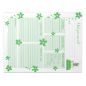 Bloc-note Green Plant and Books Substitute Report Notepad (Devant)