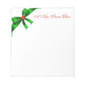 Bloc-note Green Satin Holly Bow (Devant)