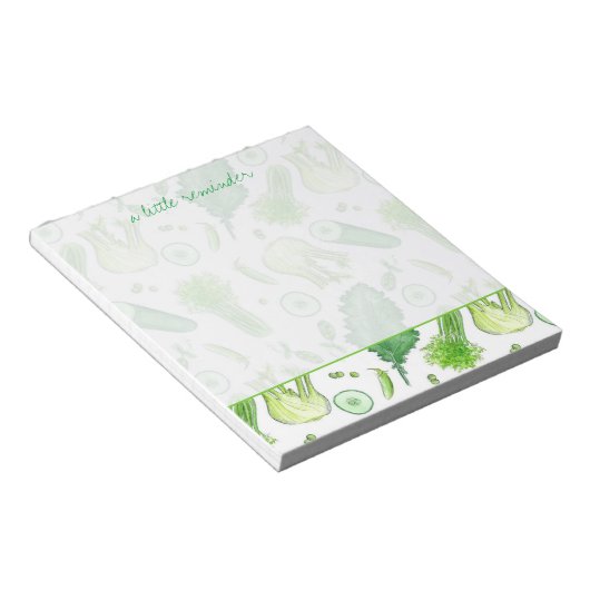 Bloc-note Green Vegetable Fennel Kale Notes de rappel (Incliné)