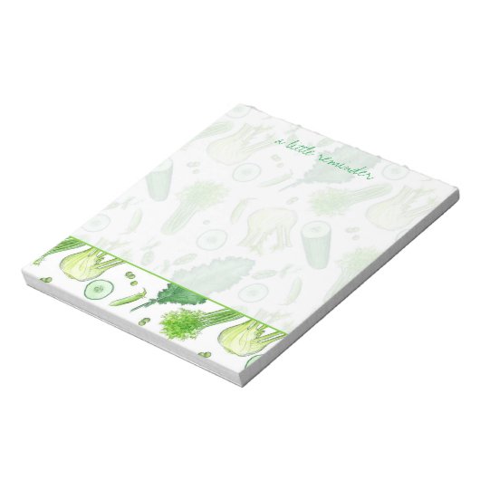 Bloc-note Green Vegetable Fennel Kale Notes de rappel (Tourné)