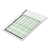Bloc-note Green Weekly Meal Planner with Grocery List (Incliné)