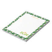 Bloc-note Green & White Spring Daisies & Vine Personalised (Tourné)