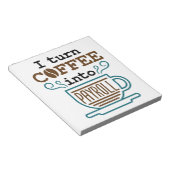 Bloc-note Greffier De La Paie Je Transforme Le Café En Paie (Incliné)