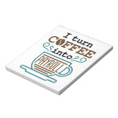 Bloc-note Greffier De La Paie Je Transforme Le Café En Paie (Tourné)