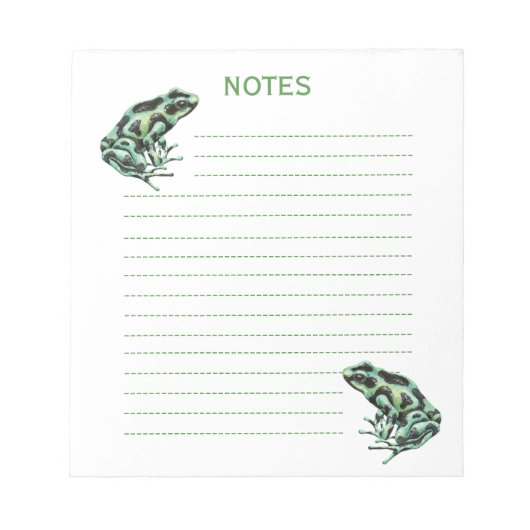 Bloc-note grenouille à fléchettes (Devant)
