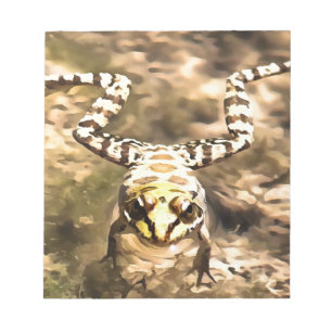 Bloc-note Grenouille De Baignade Immergée Dans La Rivière Cl