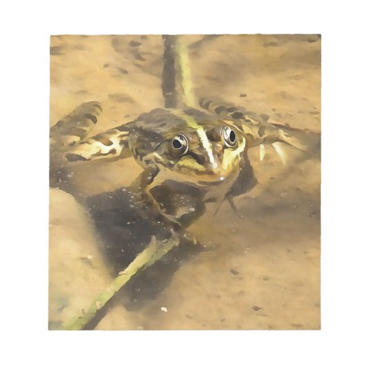 Bloc-note Grenouille Marécageuse Immergée Dans La Peinture D (Devant)