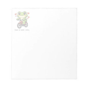 Bloc-note Grenouille Mignonne à Vélo Art de Grenouille Kaw