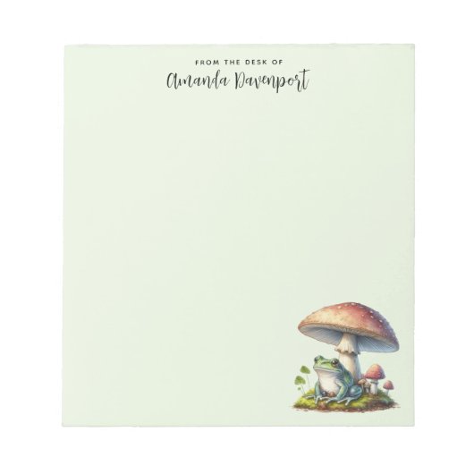 Bloc-note Grenouille sous un champignon Mignon Nature (Devant)