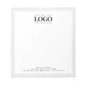 Bloc-note Grey Kraft Ajouter votre rectangle Logo Entreprise (Devant)
